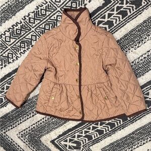 Janie and Jack Quilted Puffer Jacket - Tan